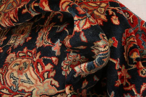 Sarouk Blue Hand Knotted 610 X 104  Area Rug 100-23439 Image 2