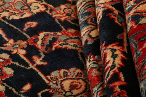 Sarouk Blue Hand Knotted 610 X 104  Area Rug 100-23439 Image 3