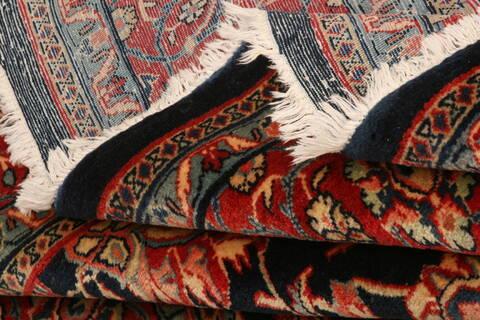 Sarouk Blue Hand Knotted 610 X 104  Area Rug 100-23439 Image 4