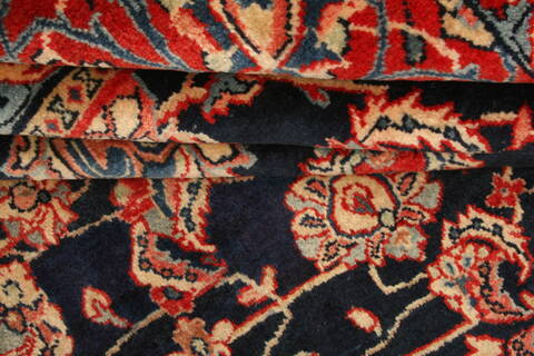 Sarouk Blue Hand Knotted 610 X 104  Area Rug 100-23439 Image 5