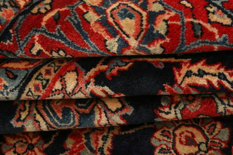 Sarouk Blue Hand Knotted 610 X 104  Area Rug 100-23439 Image 6