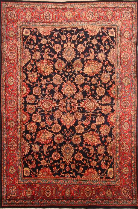 Sarouk Blue Hand Knotted 610 X 104  Area Rug 100-23439 Image 0
