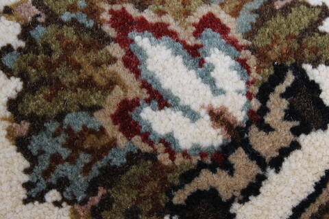 Kashmar Black Round Hand Knotted 411 X 50  Area Rug 250-23445 Image 11