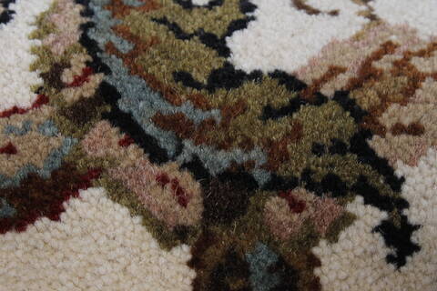 Kashmar Black Round Hand Knotted 411 X 50  Area Rug 250-23445 Image 9