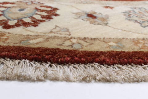 Chobi Brown Round Hand Knotted 50 X 50  Area Rug 250-23447 Image 5