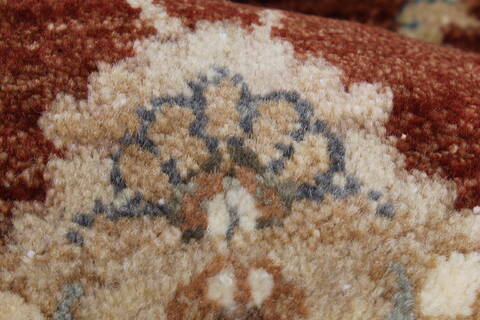 Chobi Brown Round Hand Knotted 50 X 50  Area Rug 250-23447 Image 6