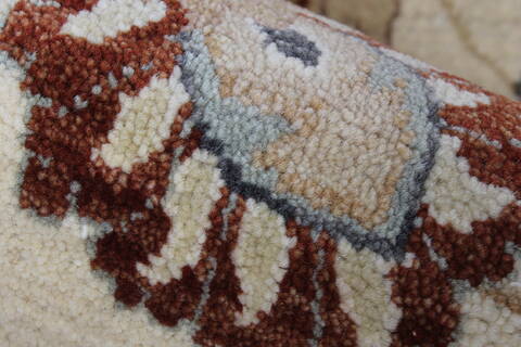 Chobi Brown Round Hand Knotted 50 X 50  Area Rug 250-23447 Image 7
