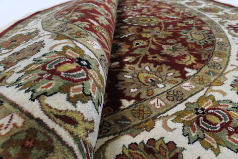 Tabriz Red Round Hand Knotted 411 X 411  Area Rug 250-23451 Image 10