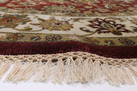 Tabriz Red Round Hand Knotted 411 X 411  Area Rug 250-23451 Image 5