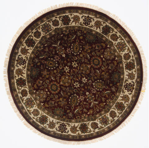 Tabriz Red Round Hand Knotted 411 X 411  Area Rug 250-23451 Image 0