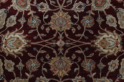 Semnan Red Round Hand Knotted 50 X 50  Area Rug 250-23454 Image 4