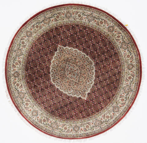 Tabriz Red Round Hand Knotted 411 X 411  Area Rug 250-23463 Image 0