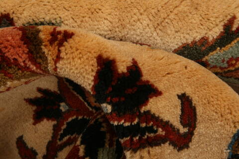 Tabriz Beige Hand Knotted 67 X 100  Area Rug 100-23475 Image 1
