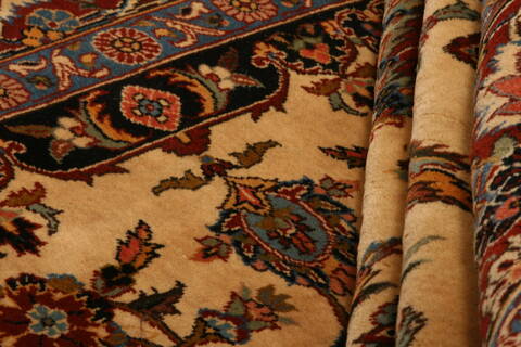Tabriz Beige Hand Knotted 67 X 100  Area Rug 100-23475 Image 3