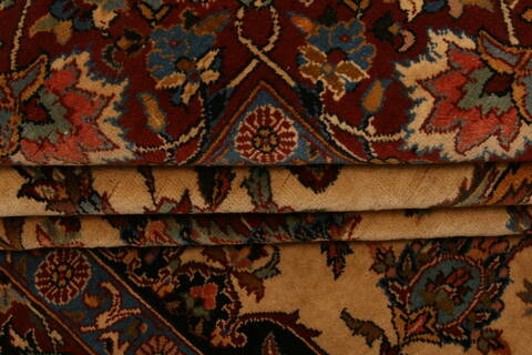 Tabriz Beige Hand Knotted 67 X 100  Area Rug 100-23475 Image 4