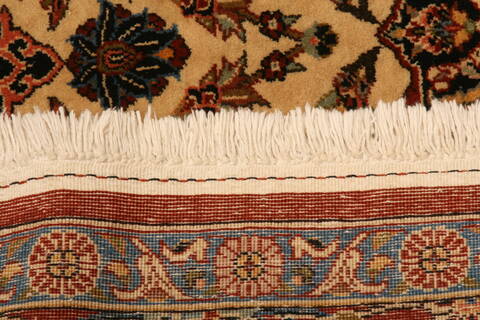 Tabriz Beige Hand Knotted 67 X 100  Area Rug 100-23475 Image 8