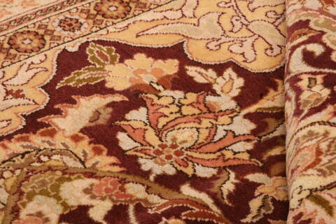 Tabriz Brown Hand Knotted 66 X 96  Area Rug 100-23477 Image 4