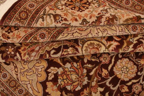Tabriz Brown Hand Knotted 66 X 96  Area Rug 100-23477 Image 5