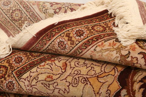 Tabriz Brown Hand Knotted 66 X 96  Area Rug 100-23477 Image 6