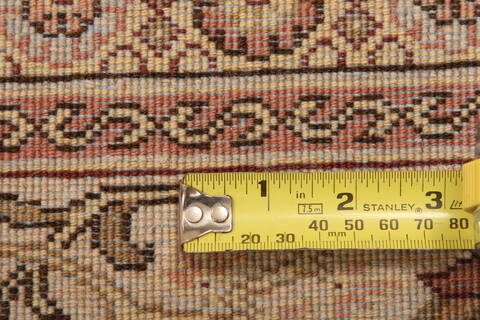 Tabriz Brown Hand Knotted 66 X 96  Area Rug 100-23477 Image 8