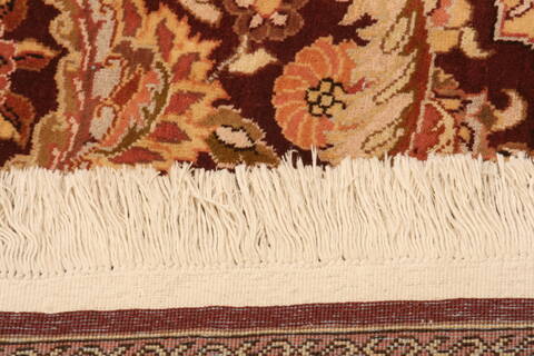Tabriz Brown Hand Knotted 66 X 96  Area Rug 100-23477 Image 9