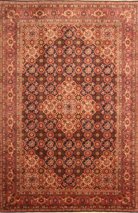 Varamin Brown Hand Knotted 66 X 100  Area Rug 100-23478 Image 0