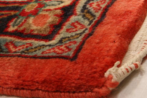 Sarouk Red Square Hand Knotted 70 X 72  Area Rug 100-23481 Image 1