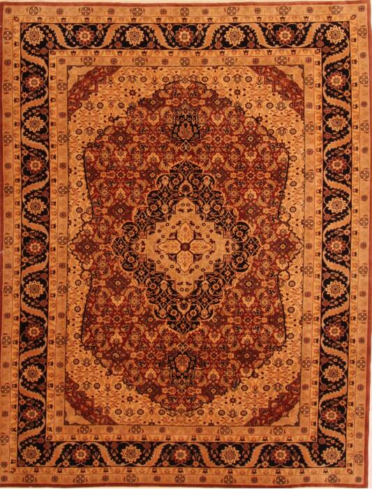 Tabriz Brown Hand Knotted 69 X 810  Area Rug 100-23482 Image 0
