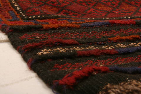Baluch Red Runner Hand Knotted 24 X 94  Area Rug 100-23498 Image 5