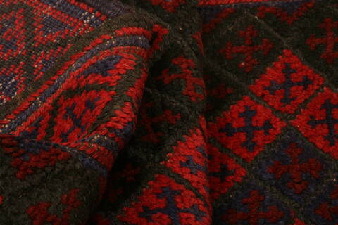 Baluch Red Runner Hand Knotted 22 X 94  Area Rug 100-23501 Image 2
