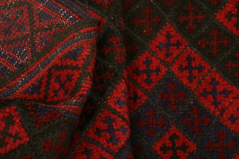 Baluch Red Runner Hand Knotted 22 X 94  Area Rug 100-23501 Image 3