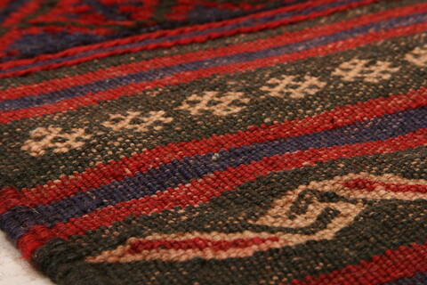 Baluch Red Runner Hand Knotted 22 X 94  Area Rug 100-23501 Image 6