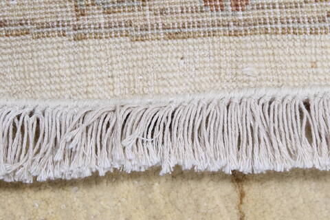 Chobi Beige Round Hand Knotted 61 X 62  Area Rug 250-23503 Image 2