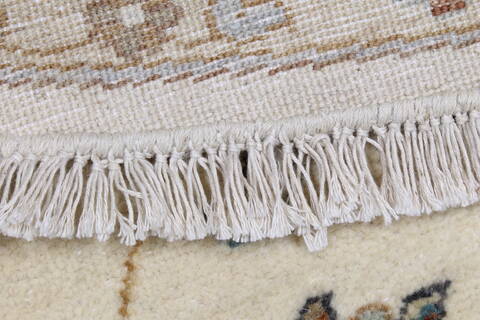 Pishavar Beige Round Hand Knotted 511 X 611  Area Rug 250-23521 Image 10