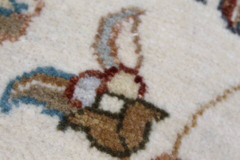 Pishavar Beige Round Hand Knotted 511 X 611  Area Rug 250-23521 Image 5