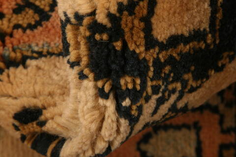 Gabbeh Beige Runner Hand Knotted 27 X 97  Area Rug 100-23522 Image 2