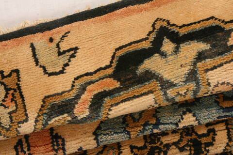 Gabbeh Beige Runner Hand Knotted 27 X 97  Area Rug 100-23522 Image 7