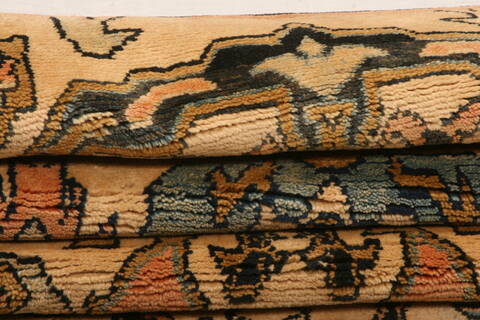Gabbeh Beige Runner Hand Knotted 27 X 97  Area Rug 100-23522 Image 8