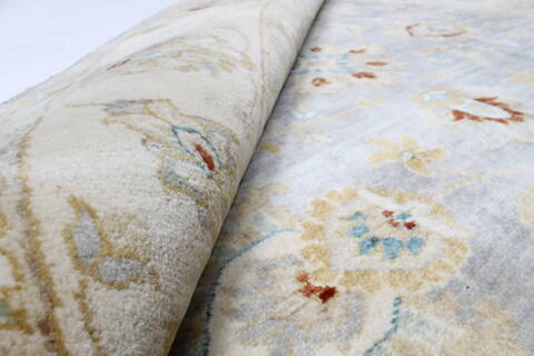 Chobi Grey Round Hand Knotted 60 X 60  Area Rug 250-23539 Image 10