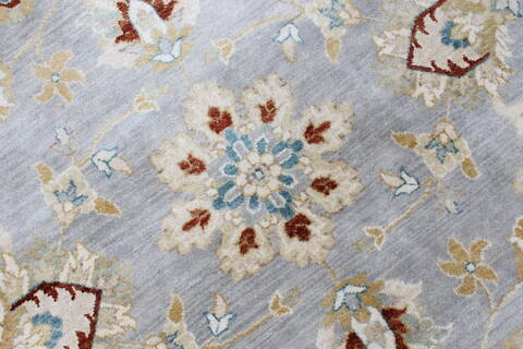 Chobi Grey Round Hand Knotted 60 X 60  Area Rug 250-23539 Image 5