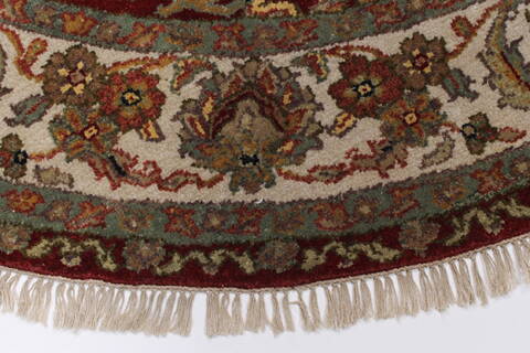 Kashan Red Round Hand Knotted 61 X 62  Area Rug 250-23541 Image 2