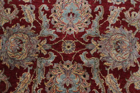 Kashan Red Round Hand Knotted 61 X 62  Area Rug 250-23541 Image 3