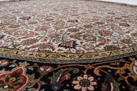 Herati Beige Round Hand Knotted 511 X 511  Area Rug 250-23542 Image 10