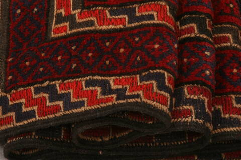 Baluch Red Runner Hand Knotted 21 X 91  Area Rug 100-23543 Image 3