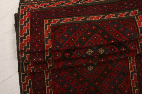 Baluch Red Runner Hand Knotted 21 X 91  Area Rug 100-23543 Image 5