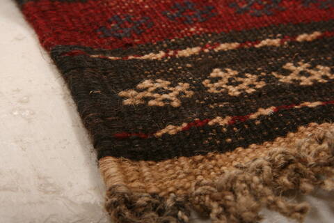 Baluch Red Runner Hand Knotted 21 X 91  Area Rug 100-23543 Image 9