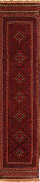 Afghan Baluch Red Runner 6 to 9 ft Wool Carpet 23543
