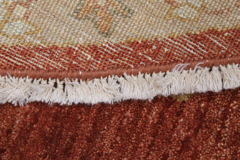 Chobi Brown Round Hand Knotted 60 X 60  Area Rug 250-23546 Image 10