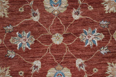 Chobi Brown Round Hand Knotted 60 X 60  Area Rug 250-23546 Image 3