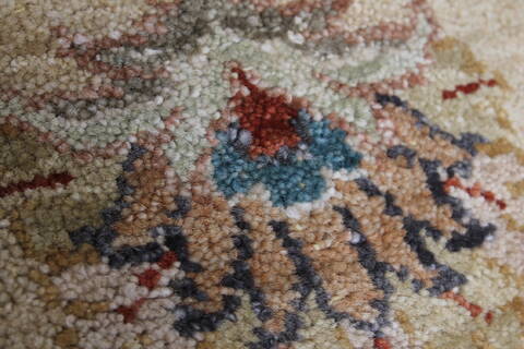 Chobi Brown Round Hand Knotted 60 X 60  Area Rug 250-23546 Image 6